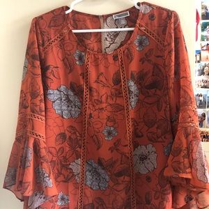 Long sleeve floral blouse